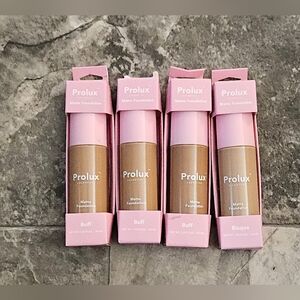 4 x Prolux Cosmetics Matte Foundation In Buff (3) + Bisque 1.35fl Oz BNIB